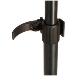 Latch_Lake_micKing_MK3300STBK_-_Straight_Double_Telescopic_Mic_Stand_with_Twin_Lever_Locks_Cast_Iron_Base_and_Castor_Wheels_Black_-_6