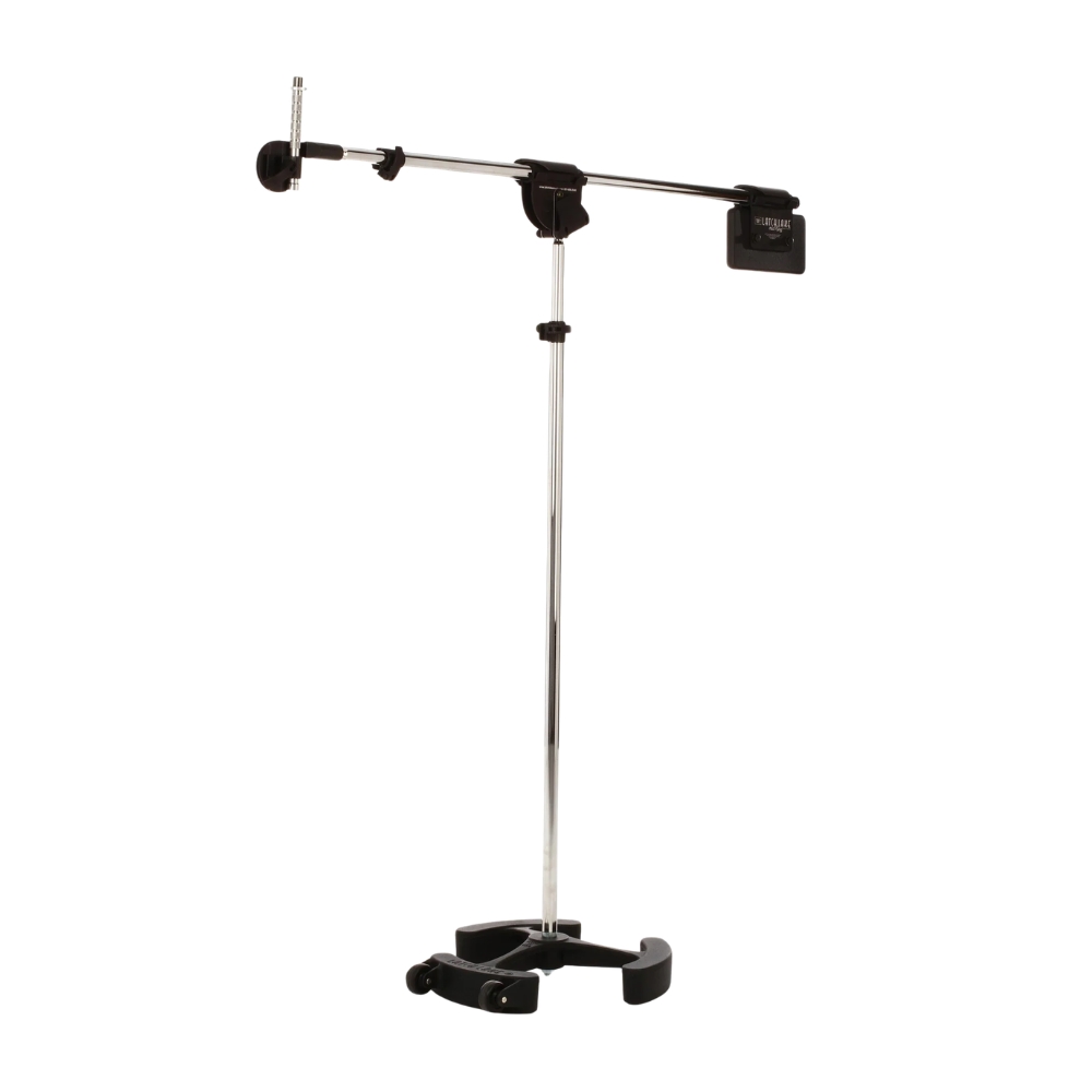 Latch_Lake_micKing_2200_-_Studio_Boom_Microphone_Stand_with_Lever_Locks_Heavy-Duty_Boom_Clutch_and_Stable_Base_with_Castor_Wheels_Chrome_-_1