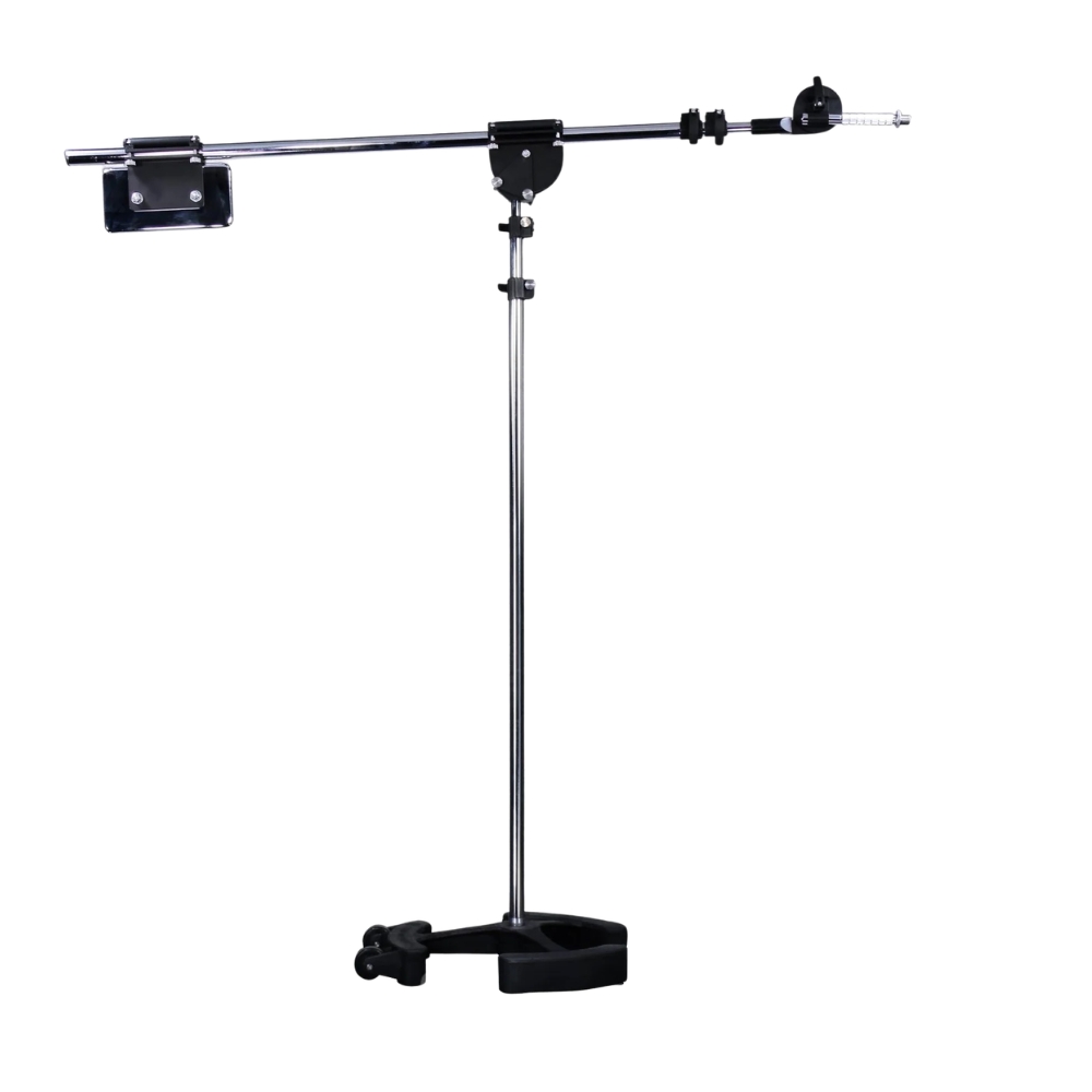 Latch_Lake_micKing_3300_-_Telescopic_Studio_Boom_Microphone_Stand_with_Lever_Locks_Heavy-Duty_Boom_Clutch_and_Stable_Base_with_Castor_Wheels_Chrome_-_2