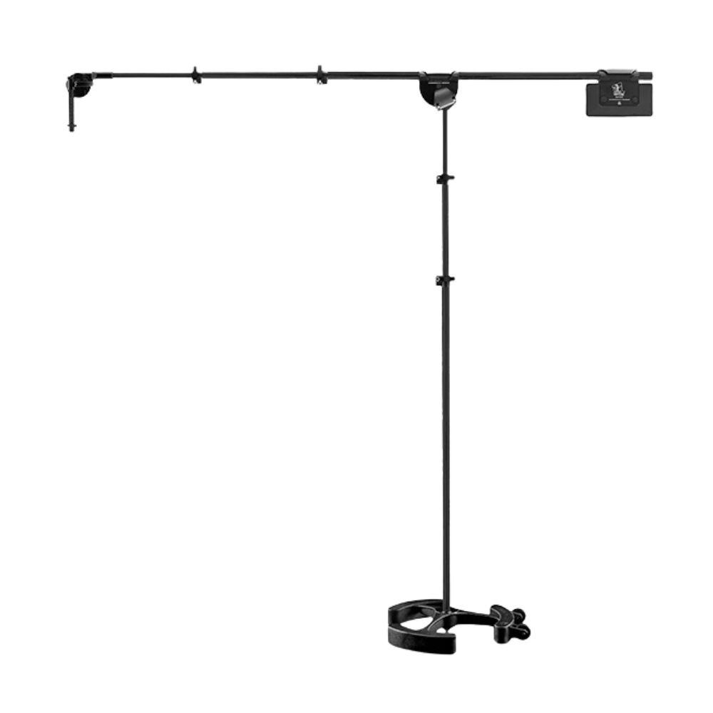 Latch_Lake_micKing_3300_-_Telescopic_Studio_Boom_Microphone_Stand_with_Lever_Locks_Heavy-Duty_Boom_Clutch_and_Stable_Base_with_Castor_Wheels_Black_-_1
