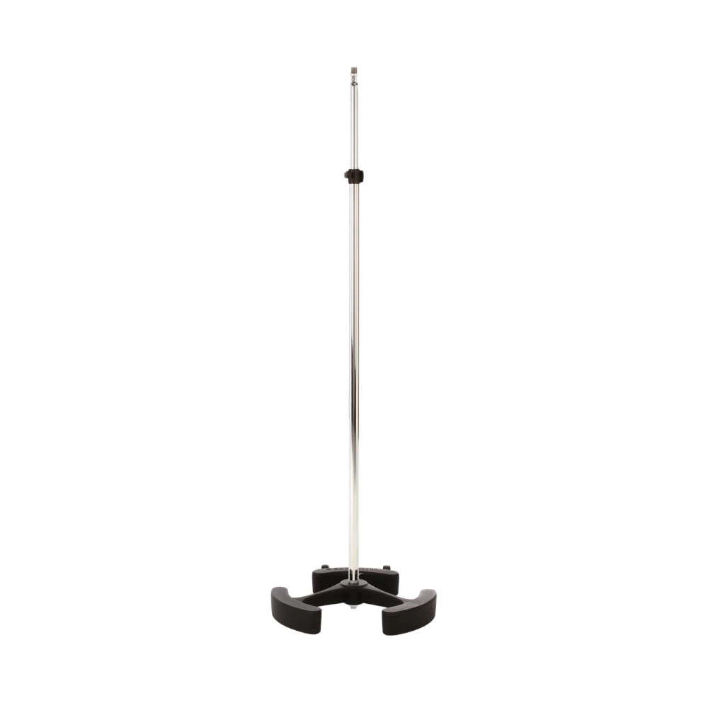 Latch_Lake_micKing_MK2200STCH_-_Straight_Telescopic_Mic_Stand_with_Lever_Lock_Cast_Iron_Base_and_Castor_Wheels_Chrome_-_4