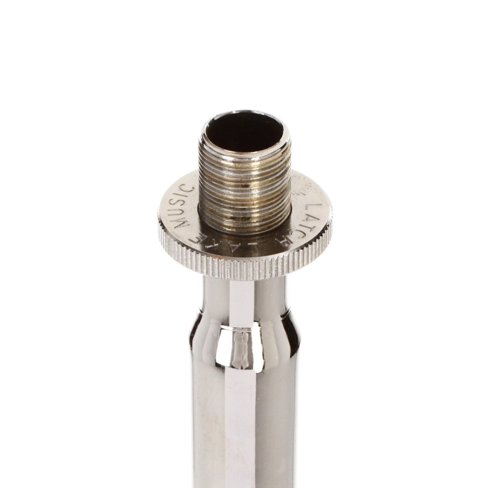 Latch_Lake_micKing_MK2200STCH_-_Straight_Telescopic_Mic_Stand_with_Lever_Lock_Cast_Iron_Base_and_Castor_Wheels_Chrome_-_5
