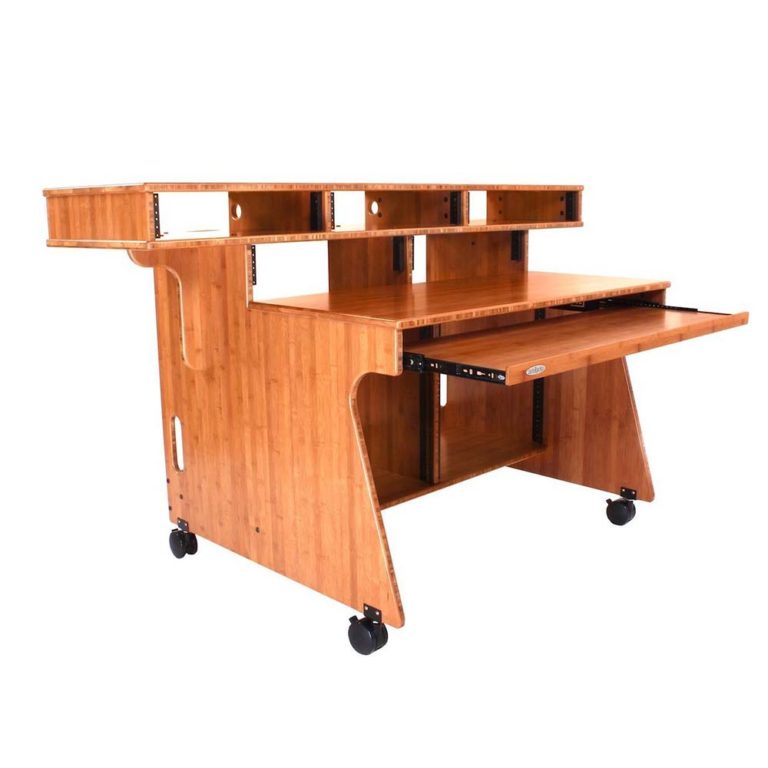 JamRacks Studio Desk Bridge1 Audio Chocolate