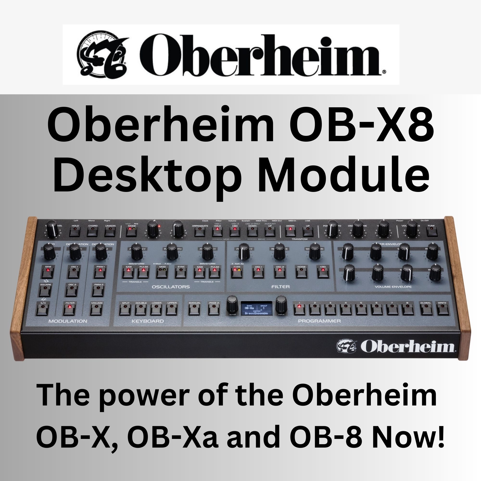 The power of the Oberheim OBX, OBXa and OB8 Now! Oberheim OBX8 Desktop Analog Synth Module