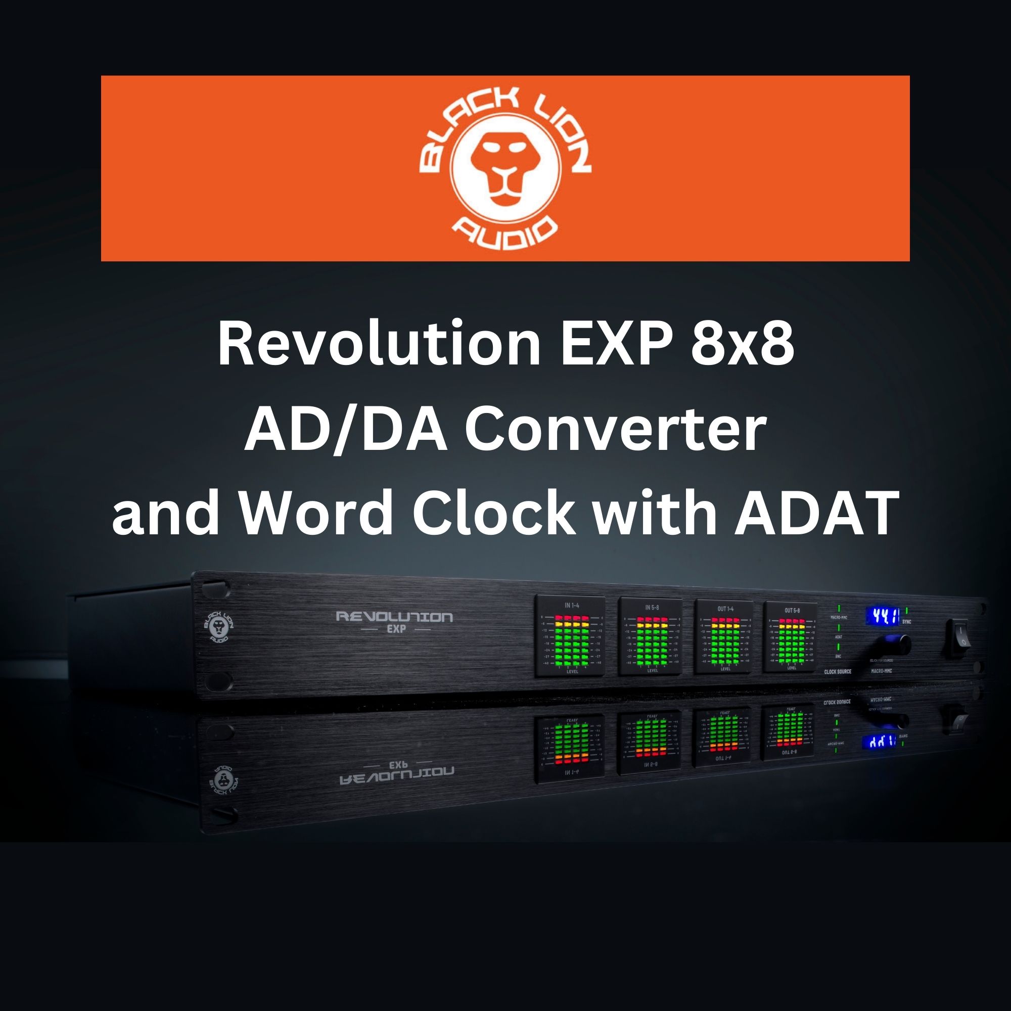 The Black Lion Revolution EXP 8x8 AD/DA Converter and Word Clock with