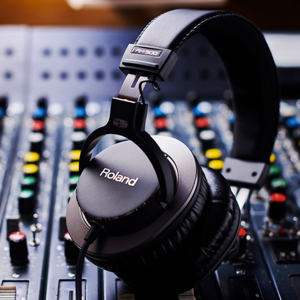 Roland_RH-300_-_Stereo_Headphones_for_Studio_Monitoring_-_Black_w_Silver_Accents_4