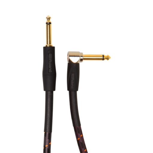 Roland_RIC-G5A_RIC-G10A_RIC-G15A_and_RIC-G20A_-_Gold_Series_Straight_1-4-Inch_TS_Male_to_Right_Angle_1-4-Inch_TS_Male_Instrument_Cables_1