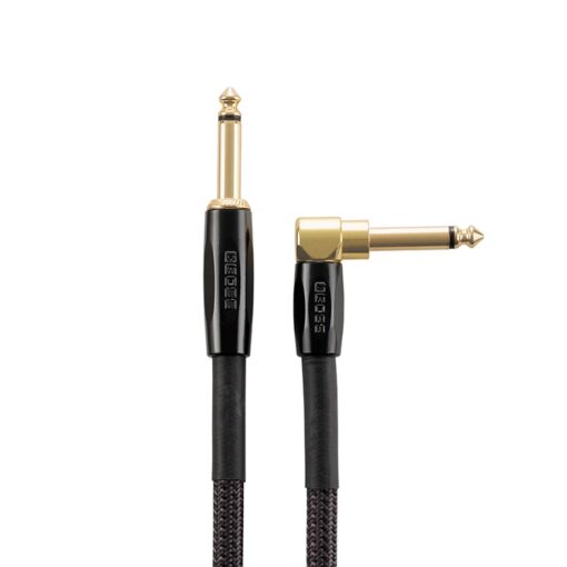 BOSS_BIC-P10A_-_Premium_1_4-inch_TS_Male_Straight_to_1_4-inch_TS_Male_Right-Angle_High-Fidelity_Instrument_Cable_10ft_-_3m_-_2