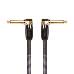 BOSS_BIC-1AA_-_1_4-inch_TS_Male_Right-Angle_to_1_4-inch_TS_Male_Right-Angle_Patch-Pedal_Cable_1ft_-_30cm_-_2
