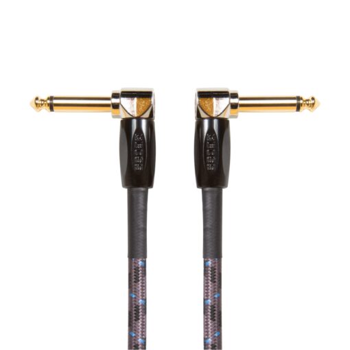 BOSS_BIC-1AA_-_1_4-inch_TS_Male_Right-Angle_to_1_4-inch_TS_Male_Right-Angle_Patch-Pedal_Cable_1ft_-_30cm_-_2