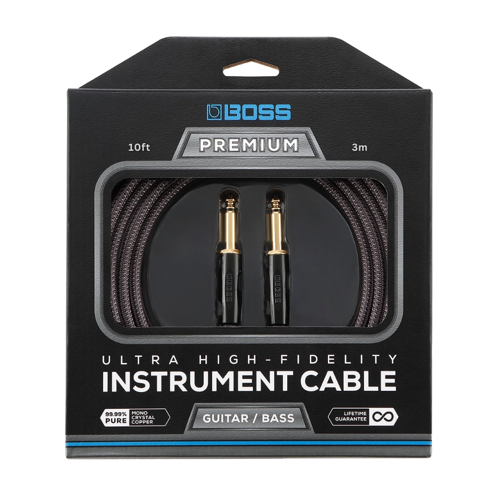 BOSS_BIC-P10_-_Premium_1_4-inch_TS_Male_Straight_to_1_4-inch_TS_Male_Straight_High-Fidelity_Instrument_Cable_10ft_-_3m_-_01