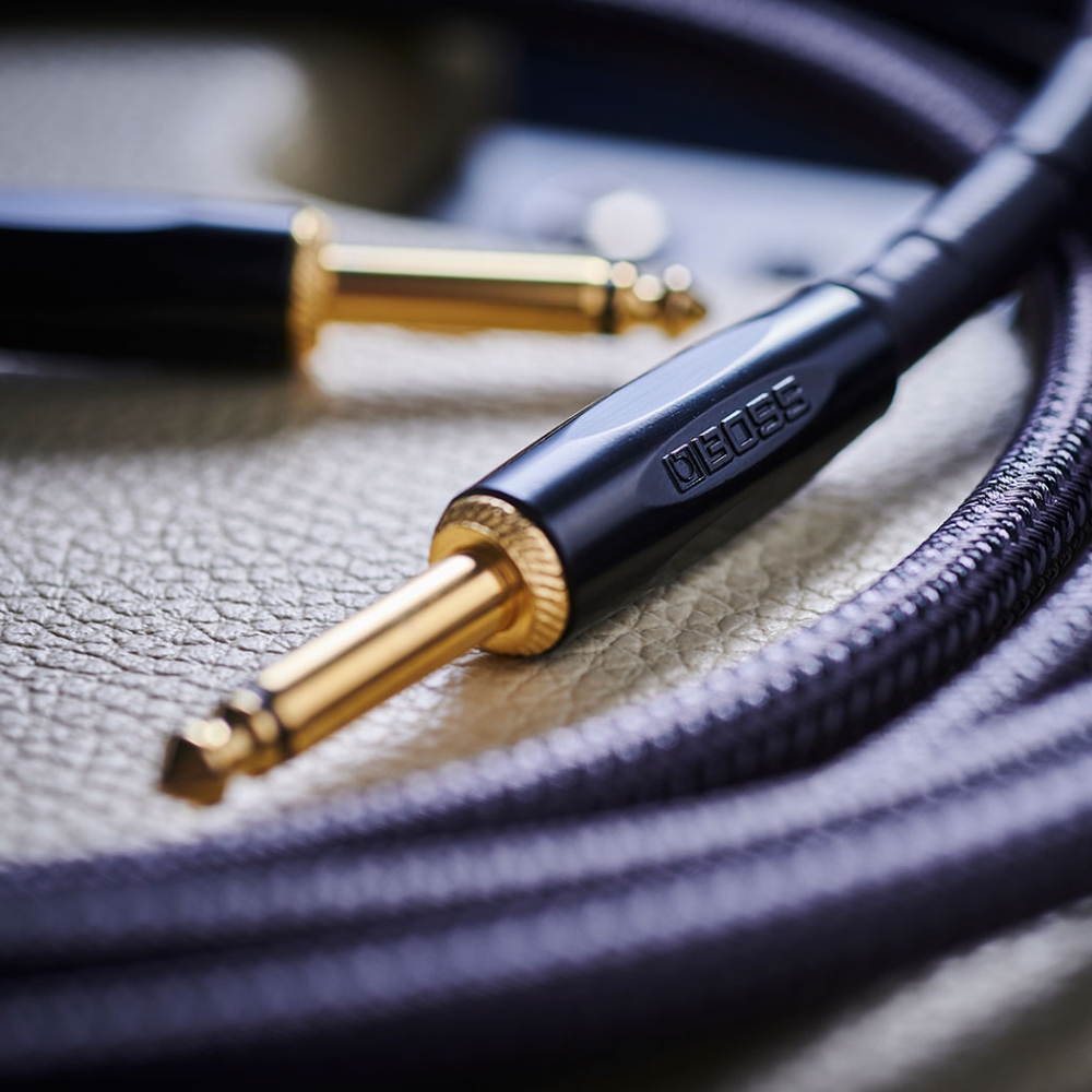 BOSS_BIC-P10_-_Premium_1_4-inch_TS_Male_Straight_to_1_4-inch_TS_Male_Straight_High-Fidelity_Instrument_Cable_10ft_-_3m_-_12