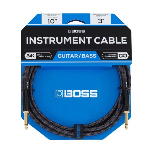 BOSS_BIC-10_-_1-4-inch_TS_Male_Straight_to_1-4-inch_TS_Male_Straight_Instrument_Cable_10ft_-_3m_-_1