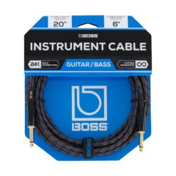 BOSS_BIC-20_-_1-4-inch_TS_Male_Straight_to_1-4-inch_TS_Male_Straight_Instrument_Cable_20ft_-_6m_-_1