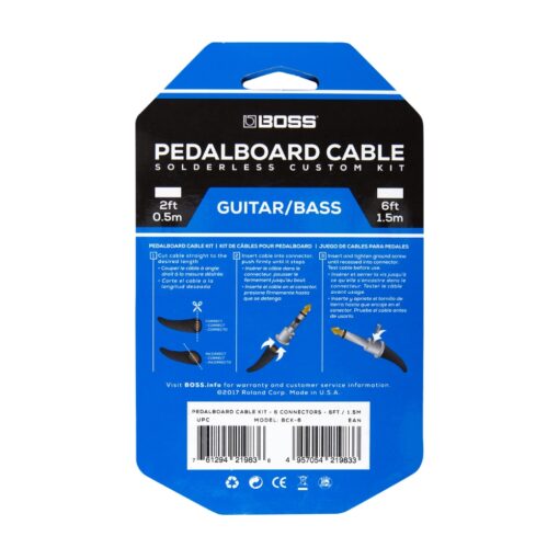 BOSS_BCK-6_–_Solderless_Pedalboard_Cable_Kit_6ft._-_1.5m_with_6_Connectors_-_2