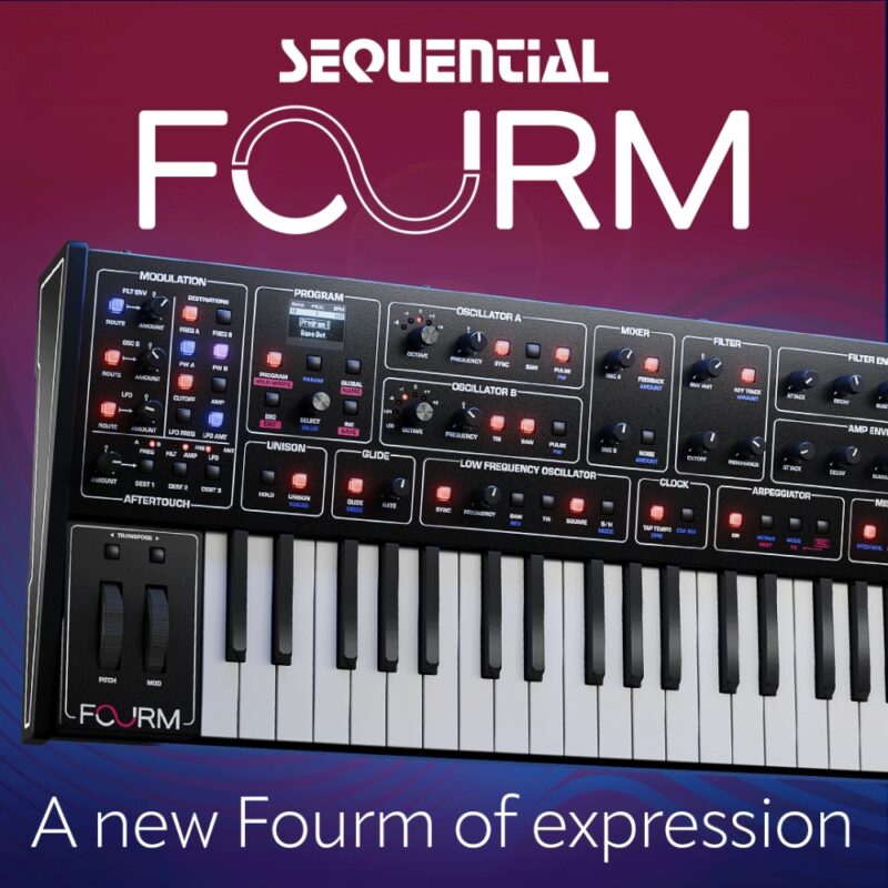 Sequential Fourm – Compact 4-Voice Analog Synthesizer w Polyphonic Aftertouch (Blog)