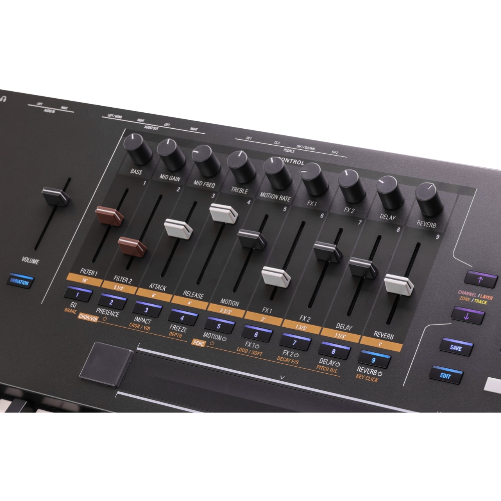 Kurzweil_K2088_-_88-Key_V.A.S.T._Synthesizer_Workstation_11_Top_Control_Buttons_Faders_and_Knobs