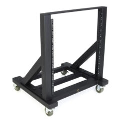 Sound_Anchors_Rack-12_-_Open_Frame_12U_Studio_Rack_Cart_with_Twin_Caster_Wheels_-_1_Front_Left_Angle