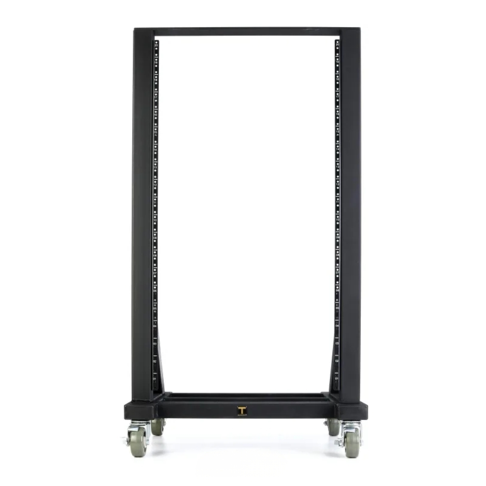 Sound_Anchors_Rack-20_-_Open_Frame_20U_Studio_Rack_Cart_with_Twin_Caster_Wheels_-_2_Front