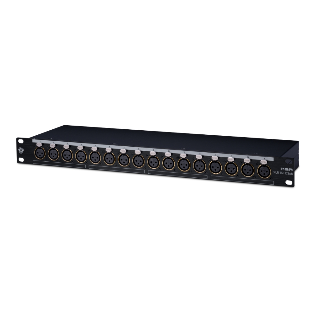 Black_Lion_Audio_PBR_XLR_16F_DSub_-_16-Point_Gold-Plated_Female_XLR_DB25_Patchbay_-_4_Left_Angle
