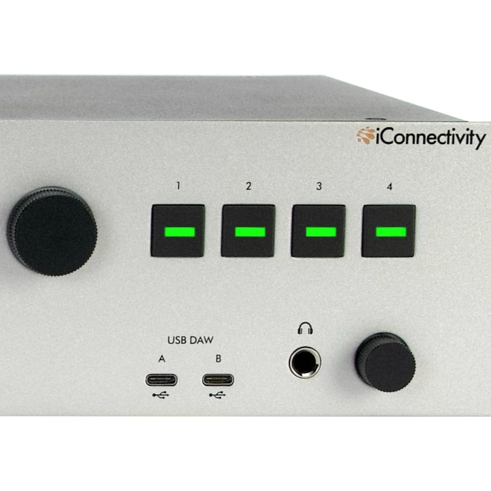 iConnectivity_PlayAUDIO2U_-_Comprehensive_Audio_and_MIDI_Interface_for_Live_Performance_-_11_-_The_Details_-_Front_Panel_Inputs_and_Outputs_plus_Buttons_and_Knobs