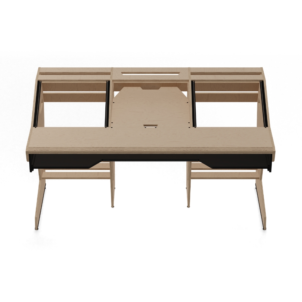 SESSIONDESK_OKTAV_2-0_-_Studio_Workstation_with_Keyboard_Tray_100_Percent_Birch_-_2_Front