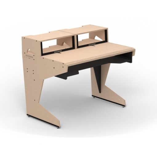 SESSIONDESK_HOME_small_2-0_-_Studio_Desk_with_Racks_and_Keyboard_Tray_100_Percent_Birch_-_1_Front_Side