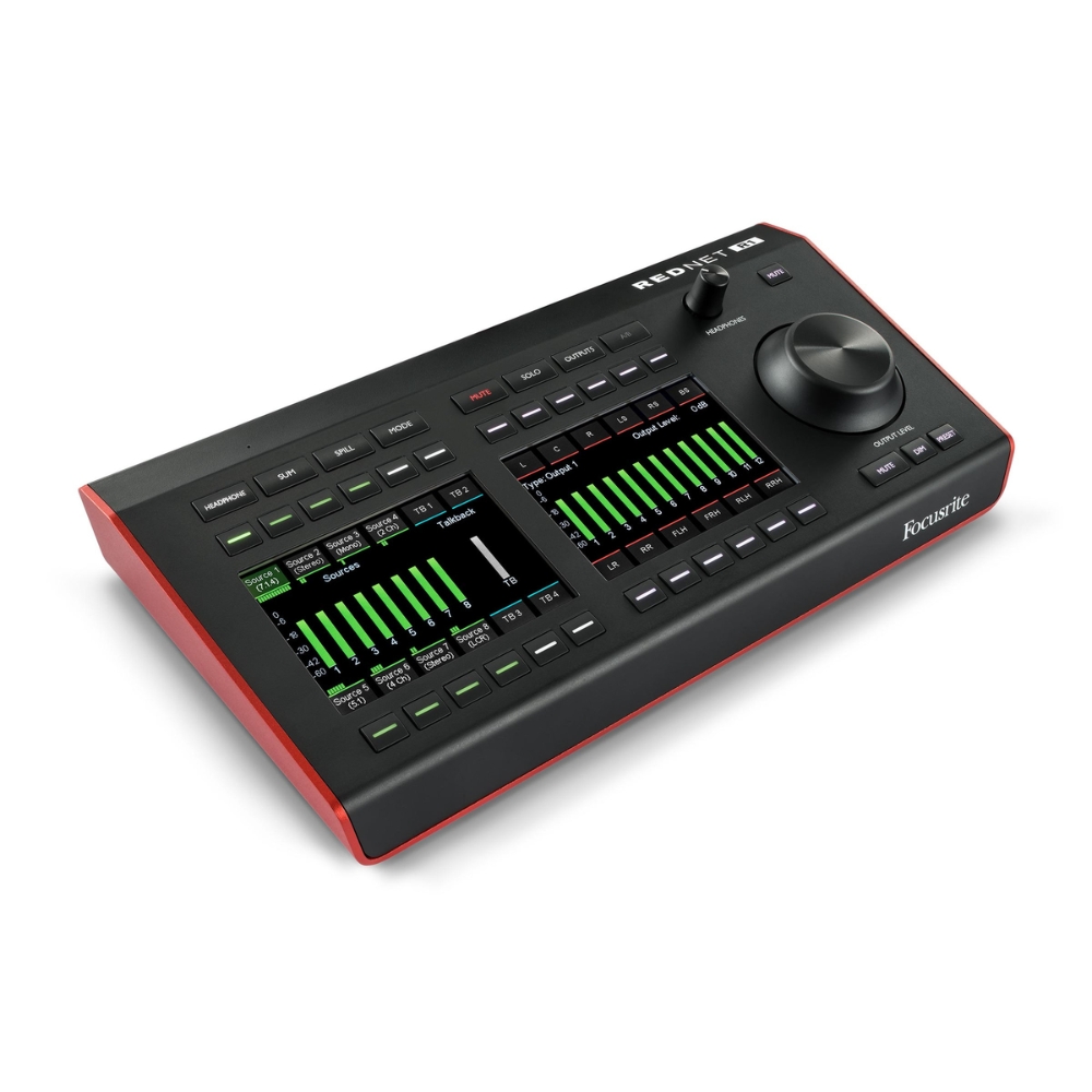 Focusrite_RedNet_R1_-_Desktop_Remote_Controller_for_Red_Interfaces_with_PoE_-_3_Left_Angle