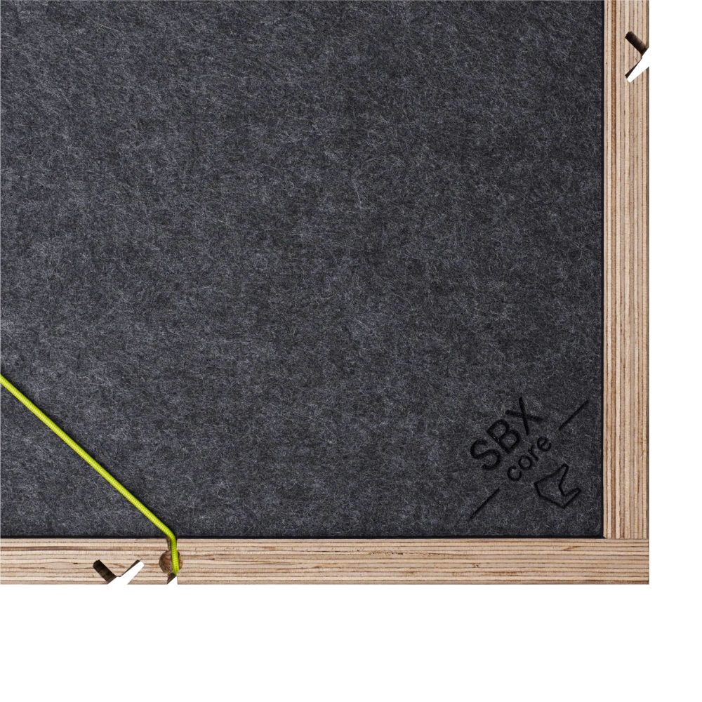 SESSIONDESK_SessionbloX_SBX_core_-_Modular_Broadband_Acoustic_Absorber_Panel_-_5_Horizontal_Front_Green_Laso_Bottom_Right_Corner_Detail