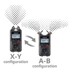 TASCAM_DR-40XP_-_4-Channel_32-Bit_Float_Portable_Field_Recorder_with_USB-C_Interface_and_Adjustable_Mics_-_10_Features_1_Adjustable_Condenser_Mics
