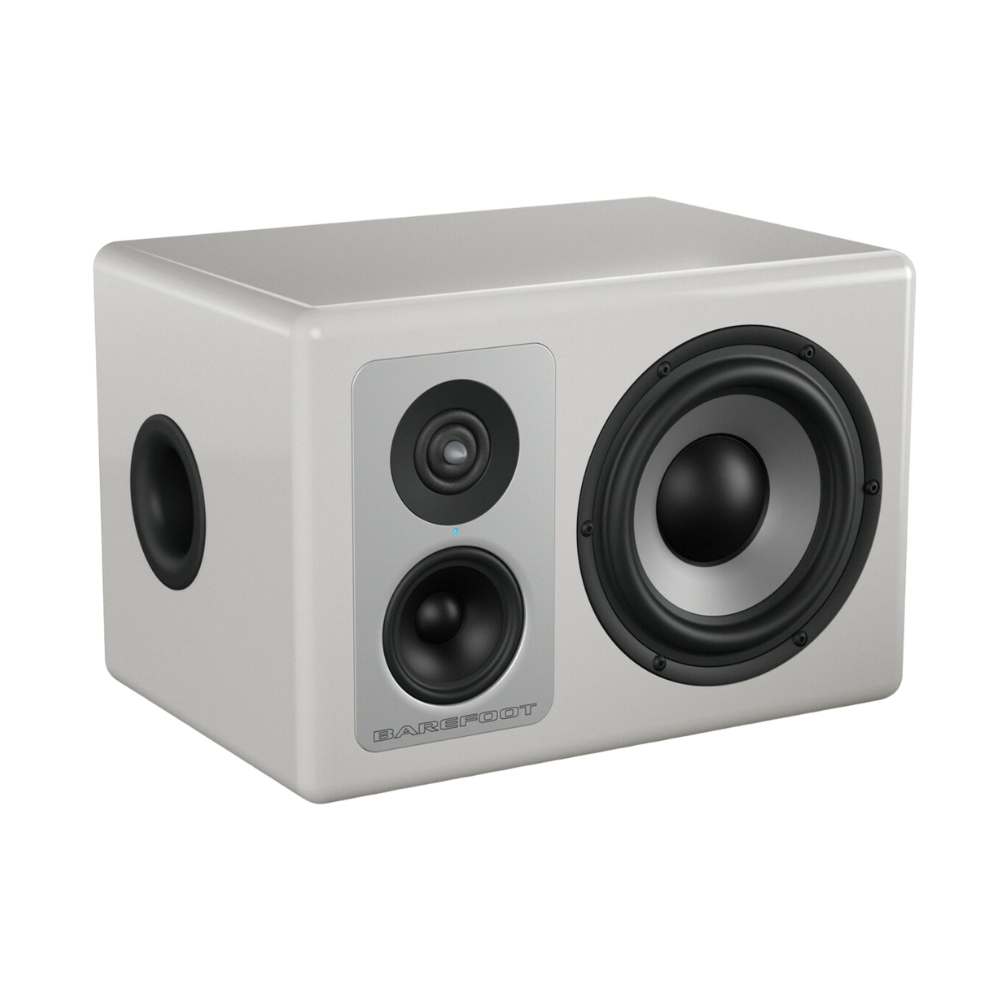 Barefoot_Linear_White_Footprint03_-_True_3-Way_Active_Studio_Monitor_with_SPOC™_Technology_Pair_-_5_Front_Top_Left_Side_Right_Angle_Single