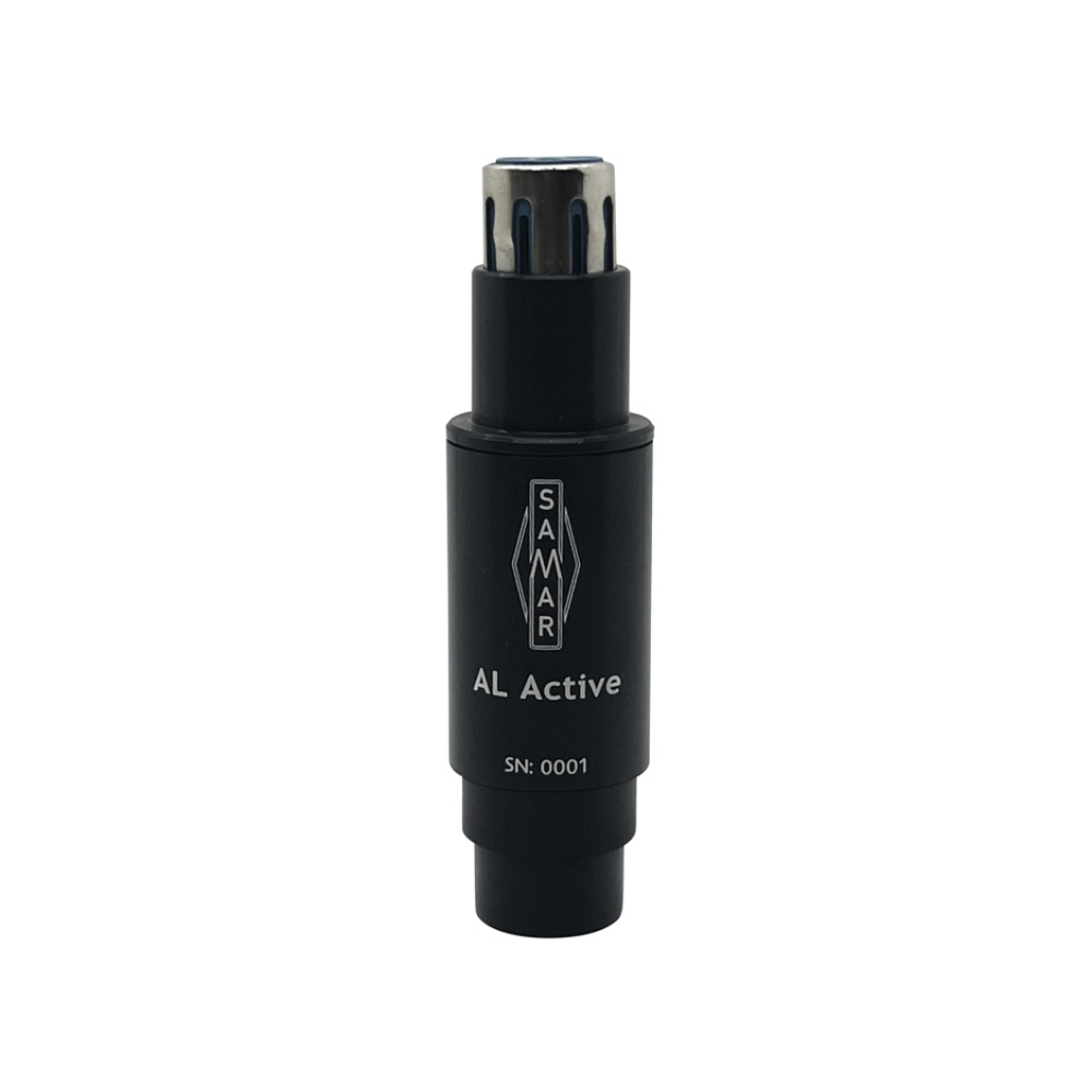 SAMAR_Audio_Design_AL_Active_-_48V_Phantom-Powered_Inline_Microphone_Preamp_-_1_Front