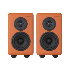 Telegrapher_FOX_-_Active_Analog_2-Way_Nearfield_Studio_Monitor_-_Jaipur_Orange_Pair_-_1_Front