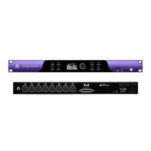 Apogee_Electronics_Symphony_Studio_8x8_-_8 Mic-Line_In_x_8_Out_USB-C_Audio_Interface_with_DSP_and_Monitor_Calibration_-_3_Front_and_Rear