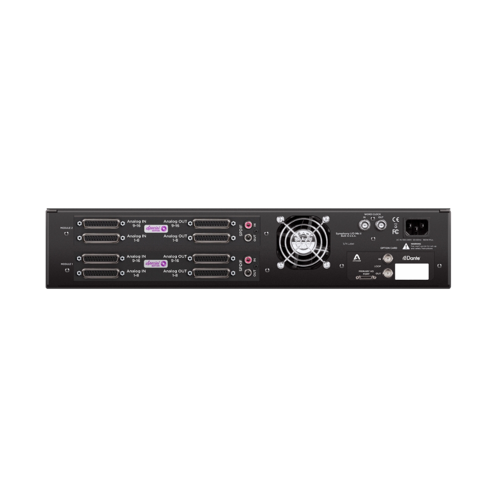Apogee_Electronics_Symphony_Mk_II_Dual_16x16_PTHD_Plus_-_32_Line_In_x_32_Line_Out_Pro_Tools_HD_Audio_Interface_with_8_x_DB25_and_2_x_SPDIF_Coax_Atmos_Ready_-_3_Rear