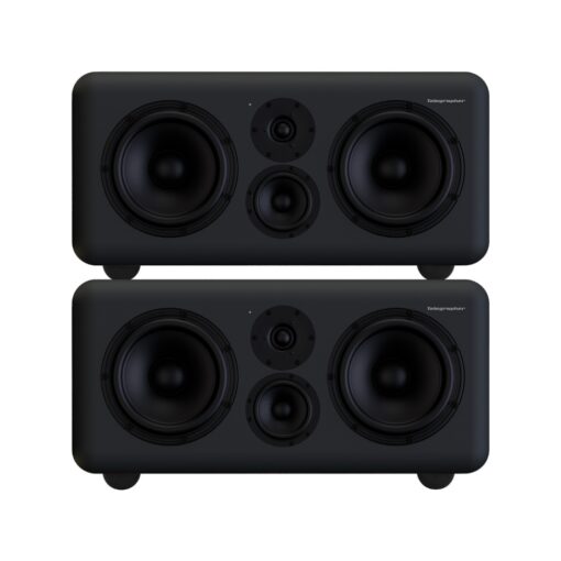 Telegrapher_GORILLA-S_-_Active_Analog_3-Way_Midfield_Studio_Monitor_-_Crow_Black_Pair_-_1_Front_Stacked