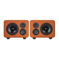 Telegrapher_GORILLA_-_Active_Analog_3-Way_Midfield_Studio_Monitor_-_Jaipur_Orange_Pair_-_1_Front