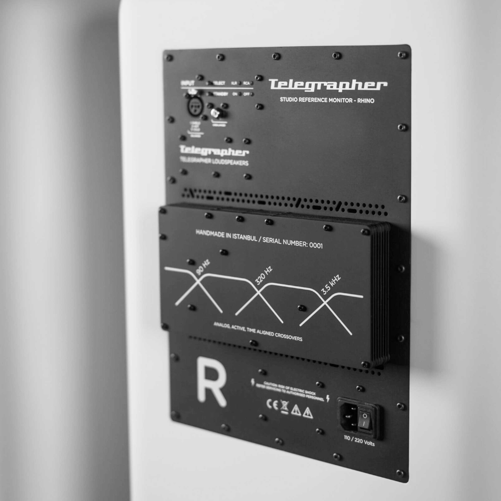 Telegrapher_RHINO_-_Active_Analog_4-Way_Far-field_Main_Monitor_-_3_Trooper_White_Single_Right_Speaker_Rear