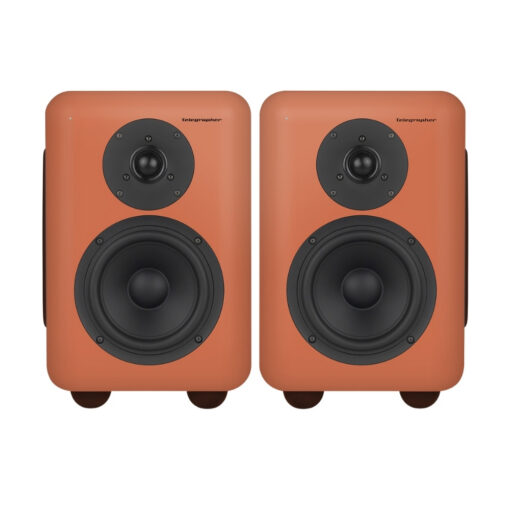 Telegrapher_RACCOON_-_6-inch-Active_Analog_2-Way_Nearfield_Studio_Monitor_-_Jaipur_Orange_Pair_-_1_Front