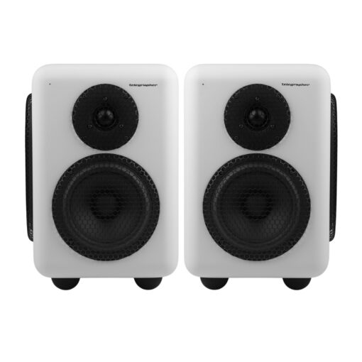 Telegrapher_RACCOON_-_6-inch-Active_Analog_2-Way_Nearfield_Studio_Monitor_-_Trooper_White_Pair_-_1_Front