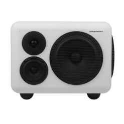 Telegrapher_PANDA_-_8-inch-Active_Analog_3-Way_Midfield_Studio_Monitor_-_Trooper_White_Pair_-_2_Front_Single_Right_with_Grills