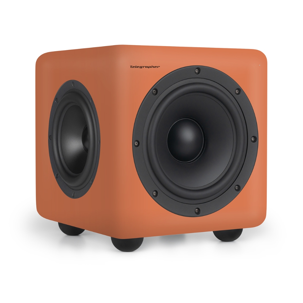 Telegrapher_HIPPO_-_10-inch_Active_Analog_Subwoofer_Jaipur_Orange_-_2_Front_Left_Side_Right_Angle