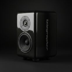 Telegrapher_CARBON_FOX_-_Active_Analog_2-Way_Nearfield_Studio_Monitor_-_Glossy_Pair_-_2_Front_Right_Side_Left_Angle_Single