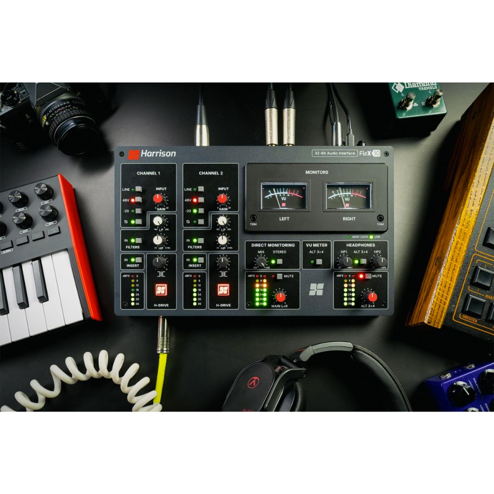 Harrison_Audio_Flex-10_-_10-In_12-Out_32-Bit_192_kHz_USB-C_Audio_Interface_with_ADAT_-_7_Top_Lifestyle_In_the_Studio